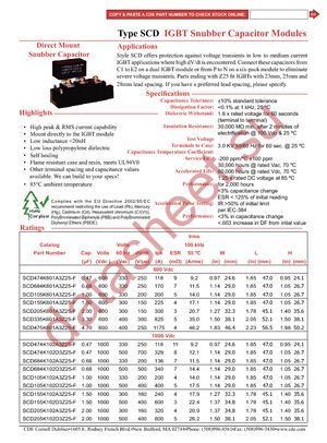 SCD474K162A3Z25 datasheet  